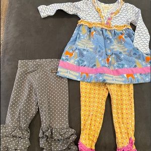 Matilda Jane set and ruffle bottoms pants-12-18m
